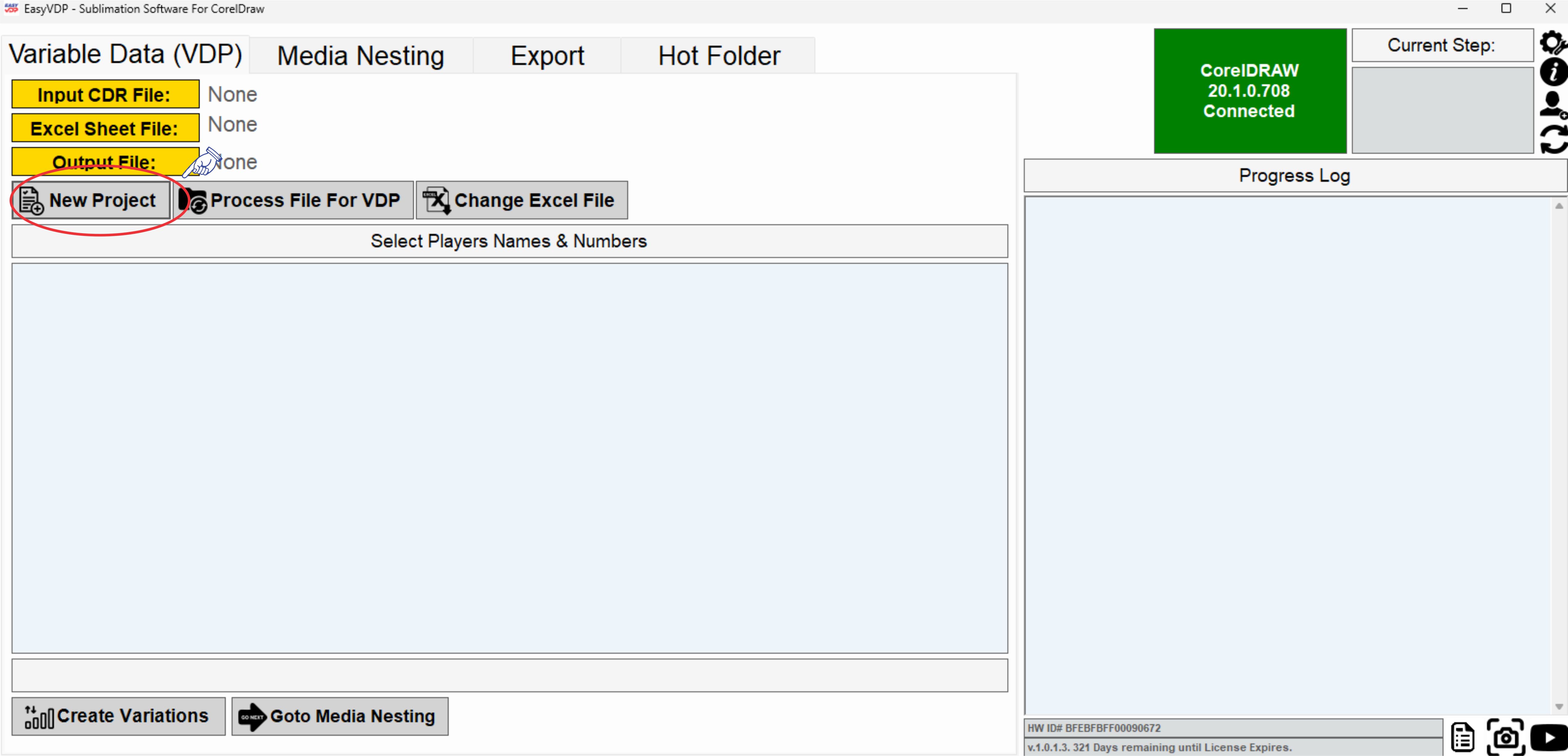 New Project Dialog